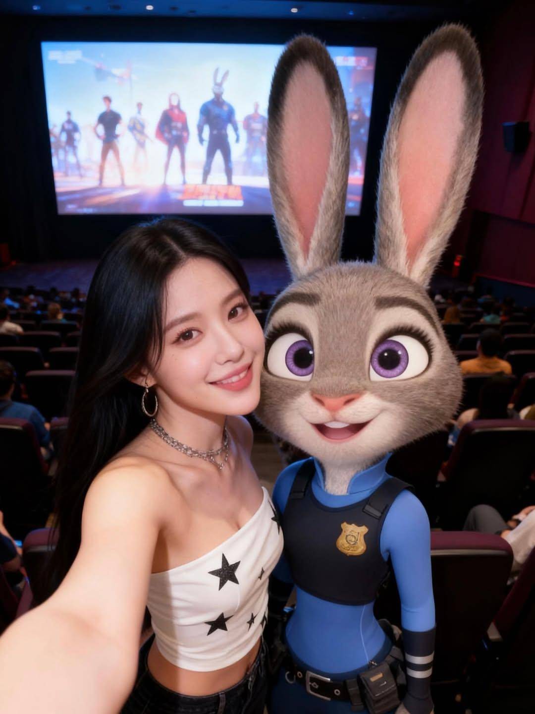 Zootopia characters selfie