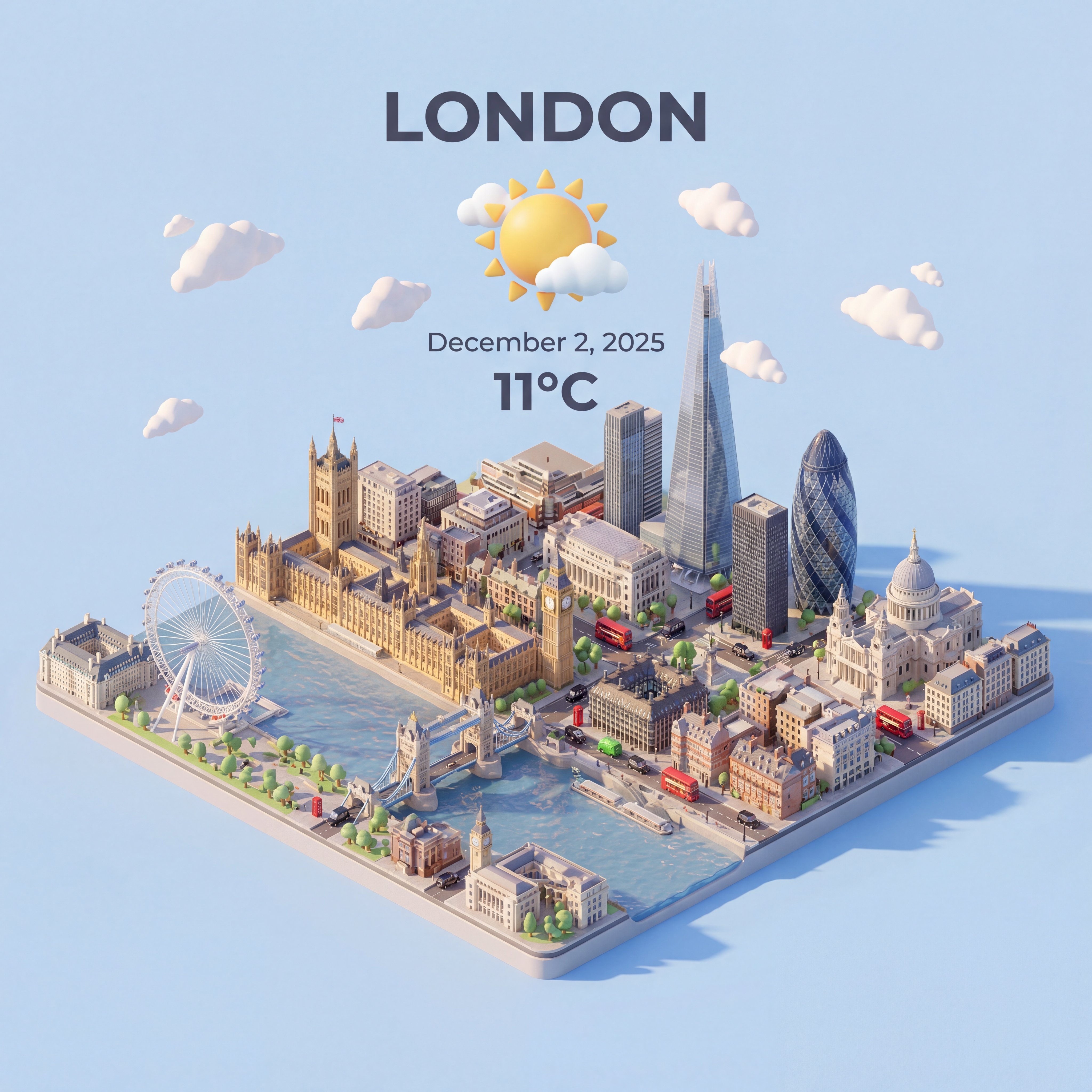 3D Isometric London City
